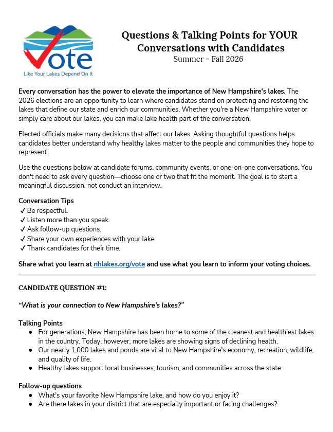 Vote Like Your Lakes Depend On It Resource Sheet